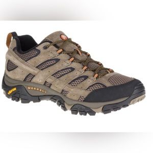 MERRELL Men's Moab 2 Ventilator Low Hiking Shoes, Walnut. Size 9.